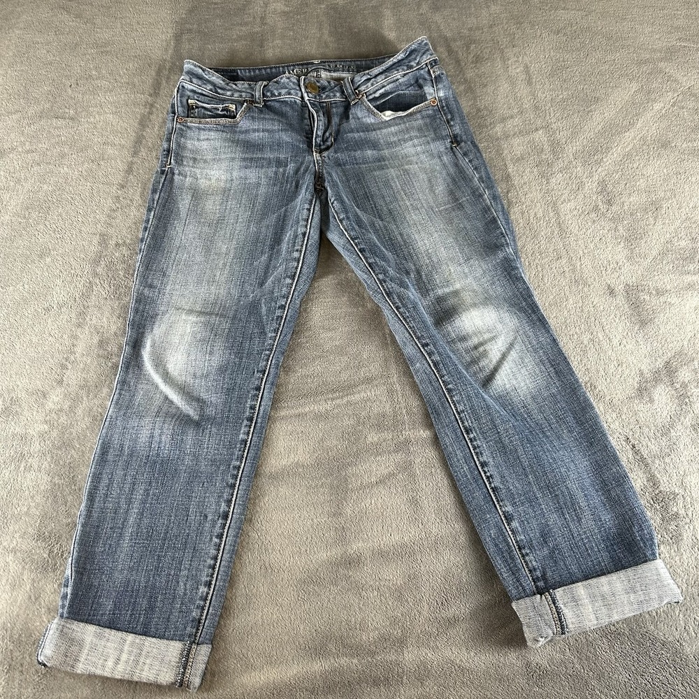 American Eagle Skinny Stretch Jeans Womens 8 Short Medium Wash 5 Pocket Casual